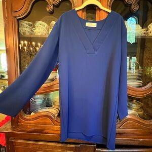 Amanda Uprichard Size M Elegant Blue V-Neck Tunic